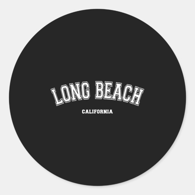 Long Beach California  Classic Round Sticker (Front)
