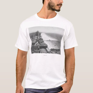 Long Beach, California Coastline and Beach T-Shirt