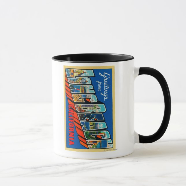 Long Beach, California - Large Letter Scenes 2 Mug (Right)