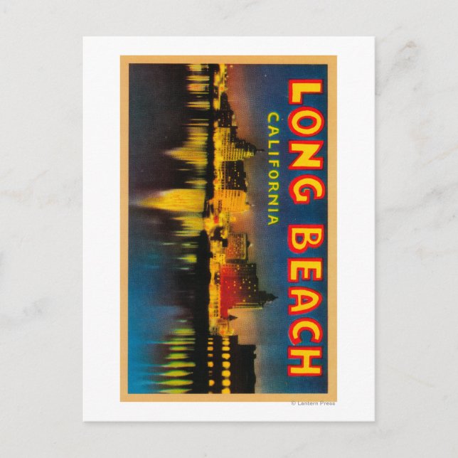 Long Beach, California - Large Letter Scenes Postcard (Front)