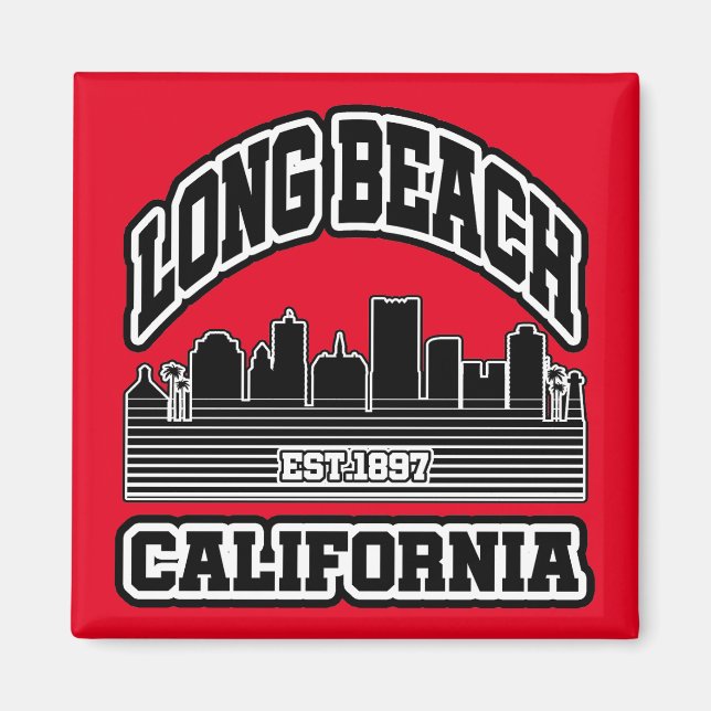 Long Beach,California Magnet (Front)