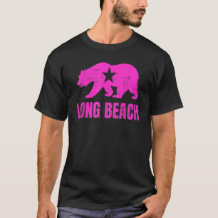 Long Beach California Republic Bear Retro Vintage T-Shirt
