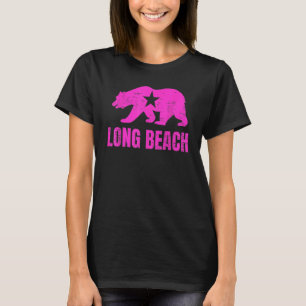 Long Beach California Republic Bear Retro Vintage T-Shirt