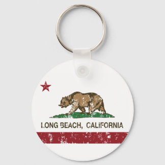 Long Beach California Republic Flag Keychain