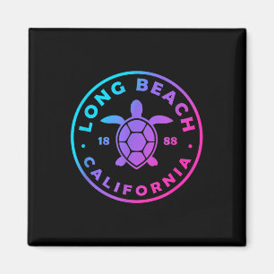 Long Beach California Sea Turtle Tie Dye Beach Vac Magnet