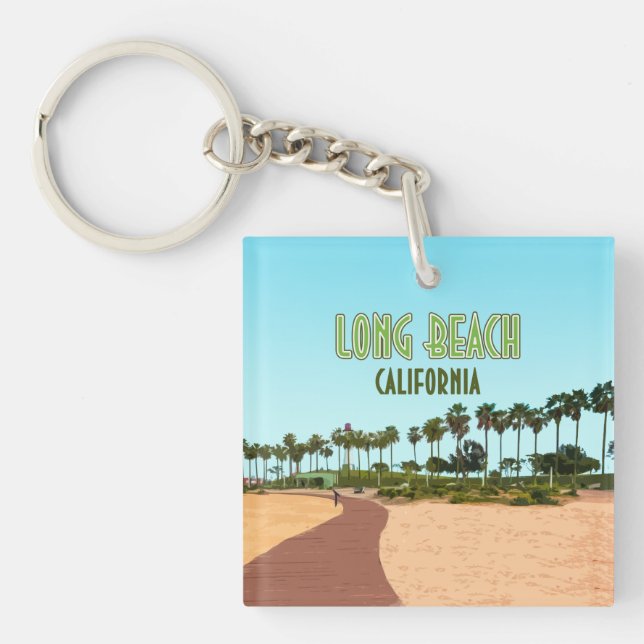 Long Beach California Shoreline Aquatic Park Keychain (Front)