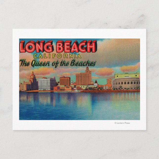 Long Beach, California - The Queen of Beaches Postcard (Front)