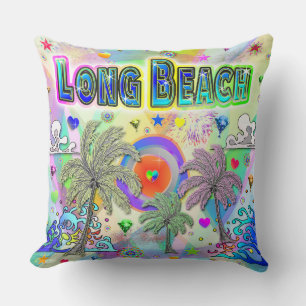 Long Beach Deep Dream Pillow
