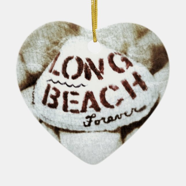 Long Beach Forever. Ceramic Ornament (Front)