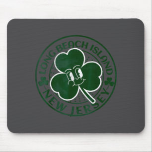 Long Beach Island New Jersey Irish Shamrock Nj Sou Mouse Pad