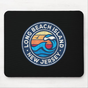 Long Beach Island New Jersey Nj Vintage Nautical W Mouse Pad