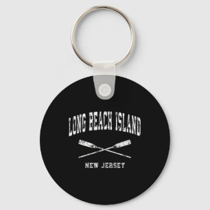 Long Beach Island New Jersey Vintage Nautical Cros Keychain