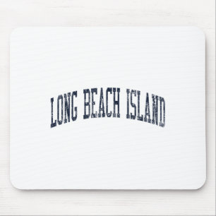 Long Beach Island Nj Jn2 Vintage Athletic Blue Des Mouse Pad