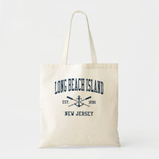 Long Beach Island NJ Vintage Navy Crossed Oars & B Tote Bag