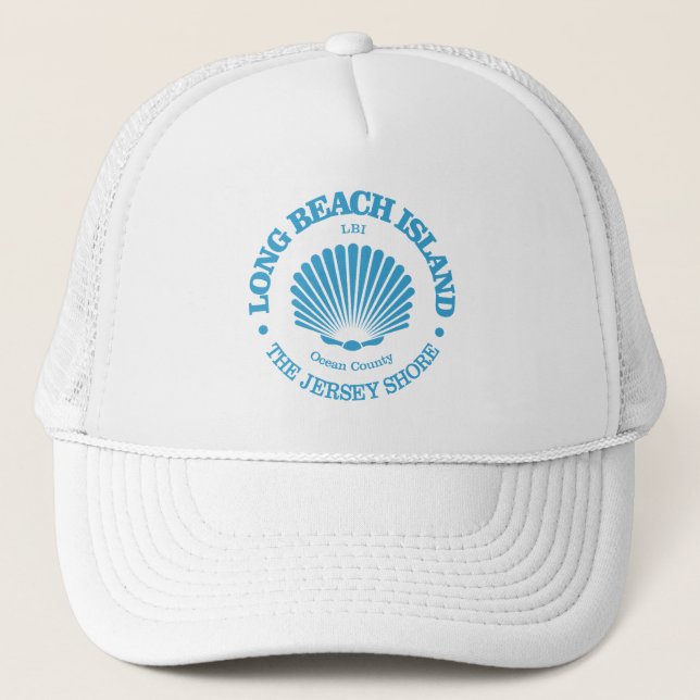 Long Beach Island (seashell) Trucker Hat (Front)