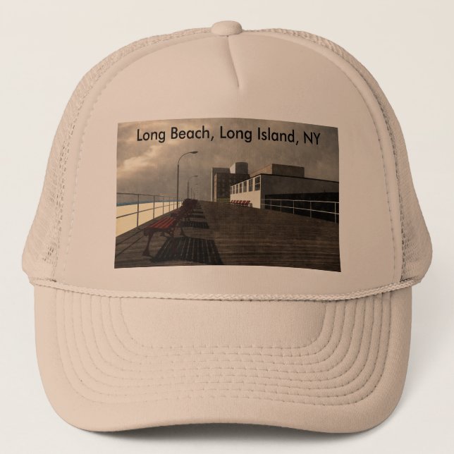 Long Beach, Long Island, New York Trucker Hat (Front)