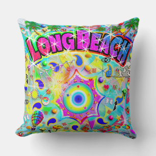 Long Beach Mystic Dance Throw Pillow