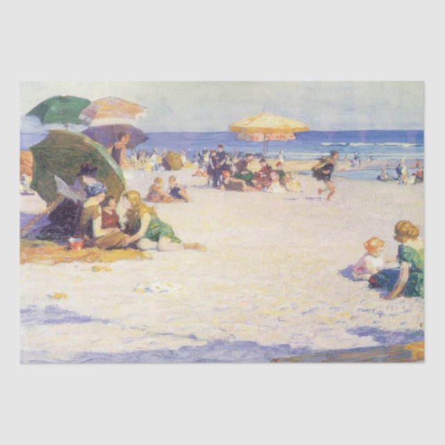 Long Beach (New York State) (by E.H. Potthast) Tissue Paper (Front)