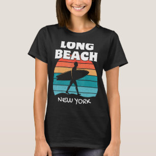 LONG BEACH NEW YORK SURF VINTAGE SUNSET SURFING T-Shirt