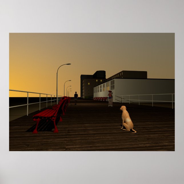 Long Beach Promenade, Long Island, NY Poster (Front)