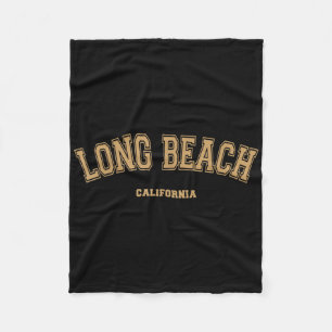 Long Beach Sports College Style On Long Beach Fleece Blanket