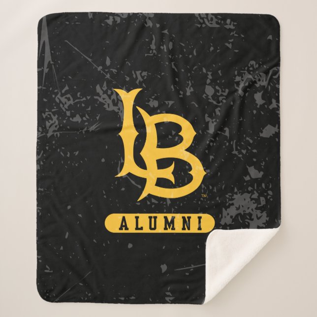 Long Beach State Alumni Distressed Sherpa Blanket (Front)
