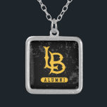 Long Beach State Alumni Distressed Silver Plated Necklace<br><div class="desc">Check out these California State University Long Beach designs! Show off your California State Pride with these new University products. These make the perfect gifts for the Long Beach student, alumni, family, friend or fan in your life. All of these Zazzle products are customizable with your name, class year, or...</div>