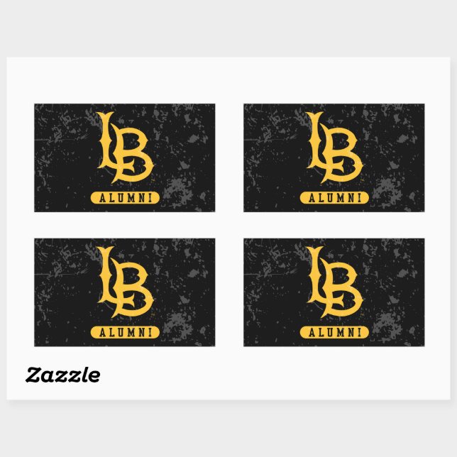 Long Beach State Alumni Distressed Sticker (Sheet)