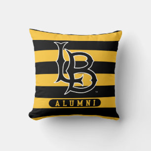 Long Beach State Alumni Stripes Throw Pillow