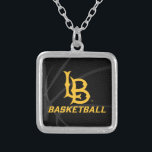 Long Beach State Basketball Silver Plated Necklace<br><div class="desc">Check out these California State University Long Beach designs! Show off your California State Pride with these new University products. These make the perfect gifts for the Long Beach student, alumni, family, friend or fan in your life. All of these Zazzle products are customizable with your name, class year, or...</div>