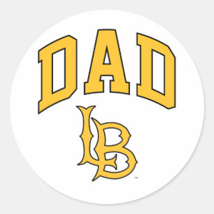 Long Beach State Dad Classic Round Sticker
