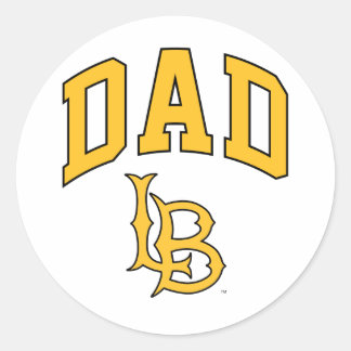Long Beach State Dad Classic Round Sticker