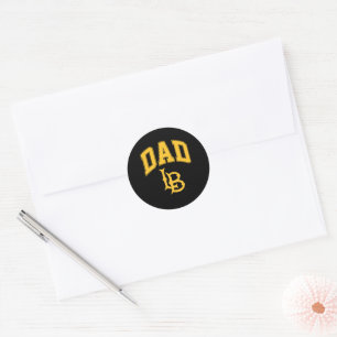 Long Beach State Dad Classic Round Sticker