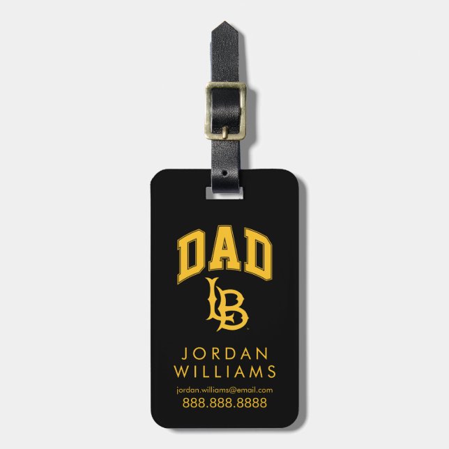 Long Beach State Dad Luggage Tag (Front Vertical)