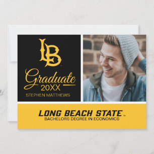 Long Beach State Logo Graduation Invitation