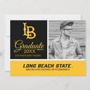 Long Beach State Logo Graduation Invitation