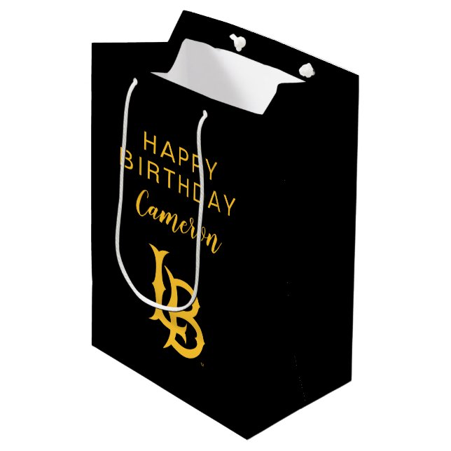 Long Beach State Logo Medium Gift Bag (Front Angled)