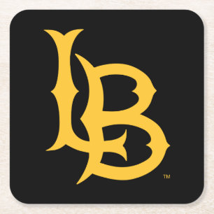 Long Beach State Logo Square Paper Coaster