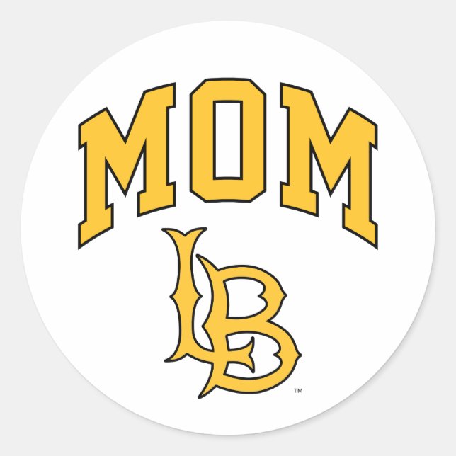 Long Beach State Mom Classic Round Sticker (Front)