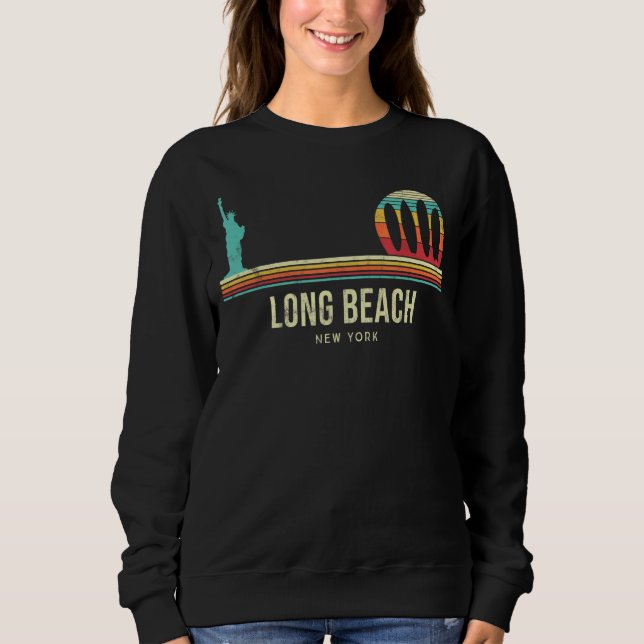 Long Beach Surf  Retro New York Sweatshirt (Front)