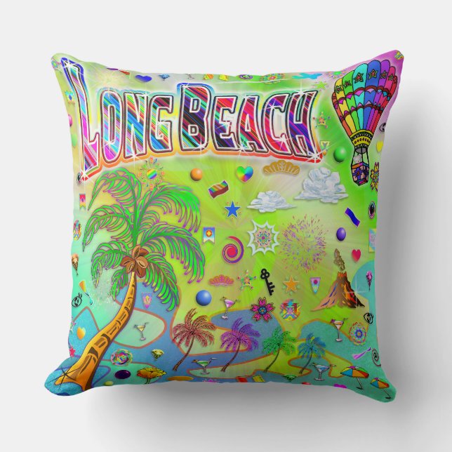 Long Beach Timeless Melody Pillow (Front)