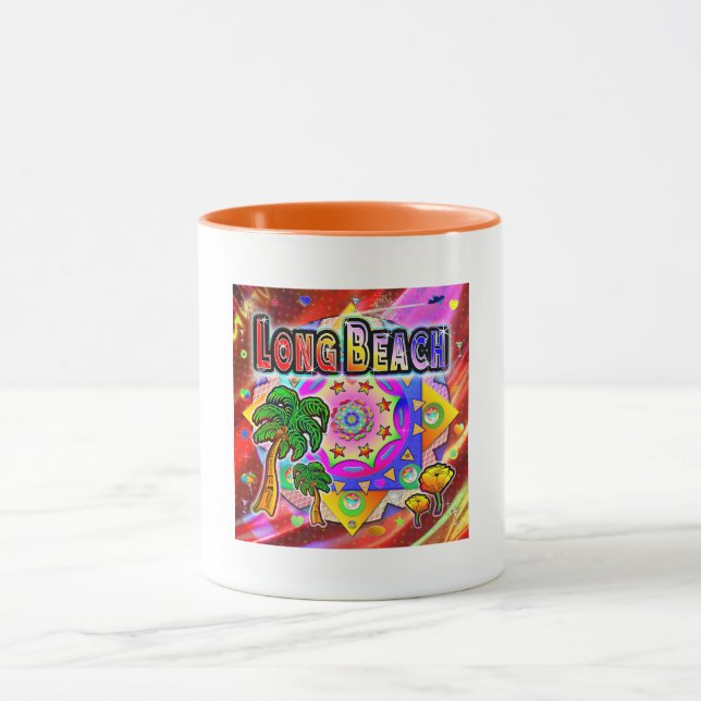 Long Beach Tropical Friends Mug (Center)