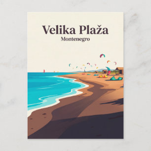 Long Beach (Velika Plaža) Montenegro Postcard