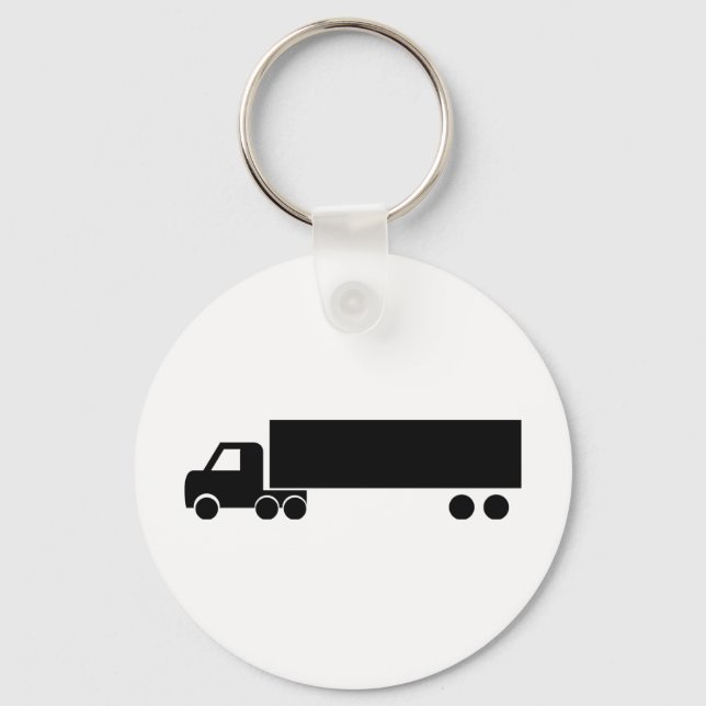 long black truck icon keychain (Front)
