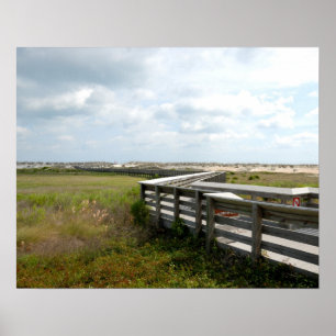 Long Boardwalk To The Beach St. Augustine, Florida Poster