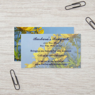 Long-Bracted Tickseed Sunflower Wildflower Business Card