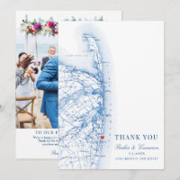 Long Branch New Jersey Map Wedding Photo Flat