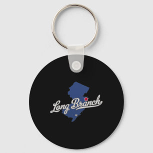 Long Branch New Jersey Nj Map  Keychain