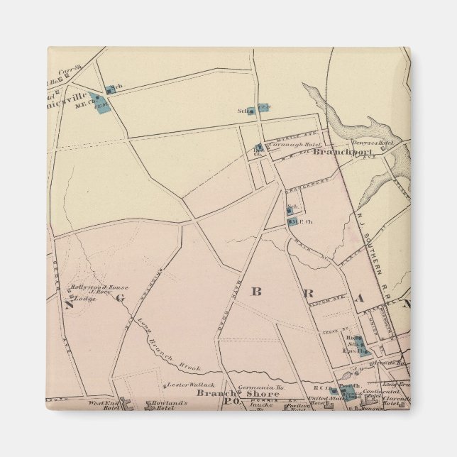 Long Branch, NJ Magnet (Front)