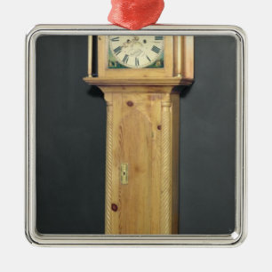 Long-case clock, with enamel painting metal ornament